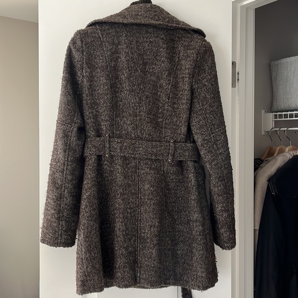 Miss Sixty belted wool coat with attached vest liner. - Picture 2 of 6